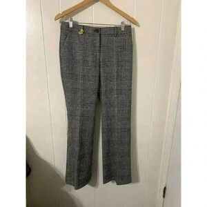 Talbots Raleigh Pants Classic Houndstooth Print Wool Blend Size 6 Petite Career